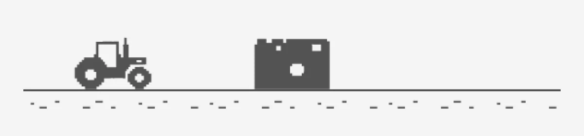A tractor and a photo camera in pixel art
